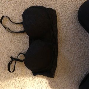 Black and red padded bras from Victoria Secret